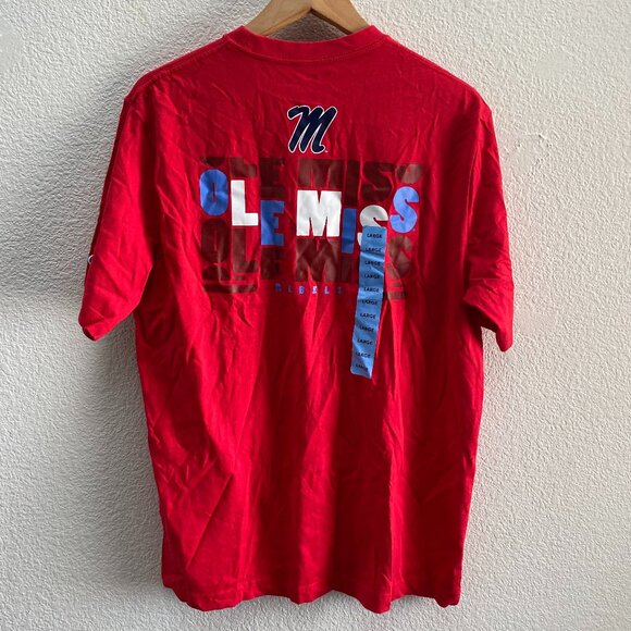 Ole Miss Rebels Champion Chest Pocket Short Sleeve T-Shirt Men's Large Red NWT - Picture 1 of 3